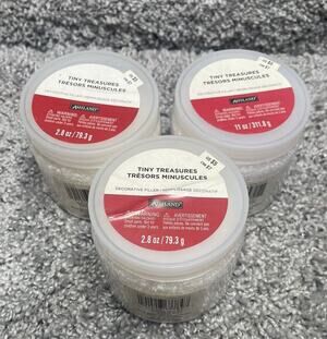 Tiny Treasures Christmas/Noel Filler In Bright White Flakes 3 Pack Bundle New